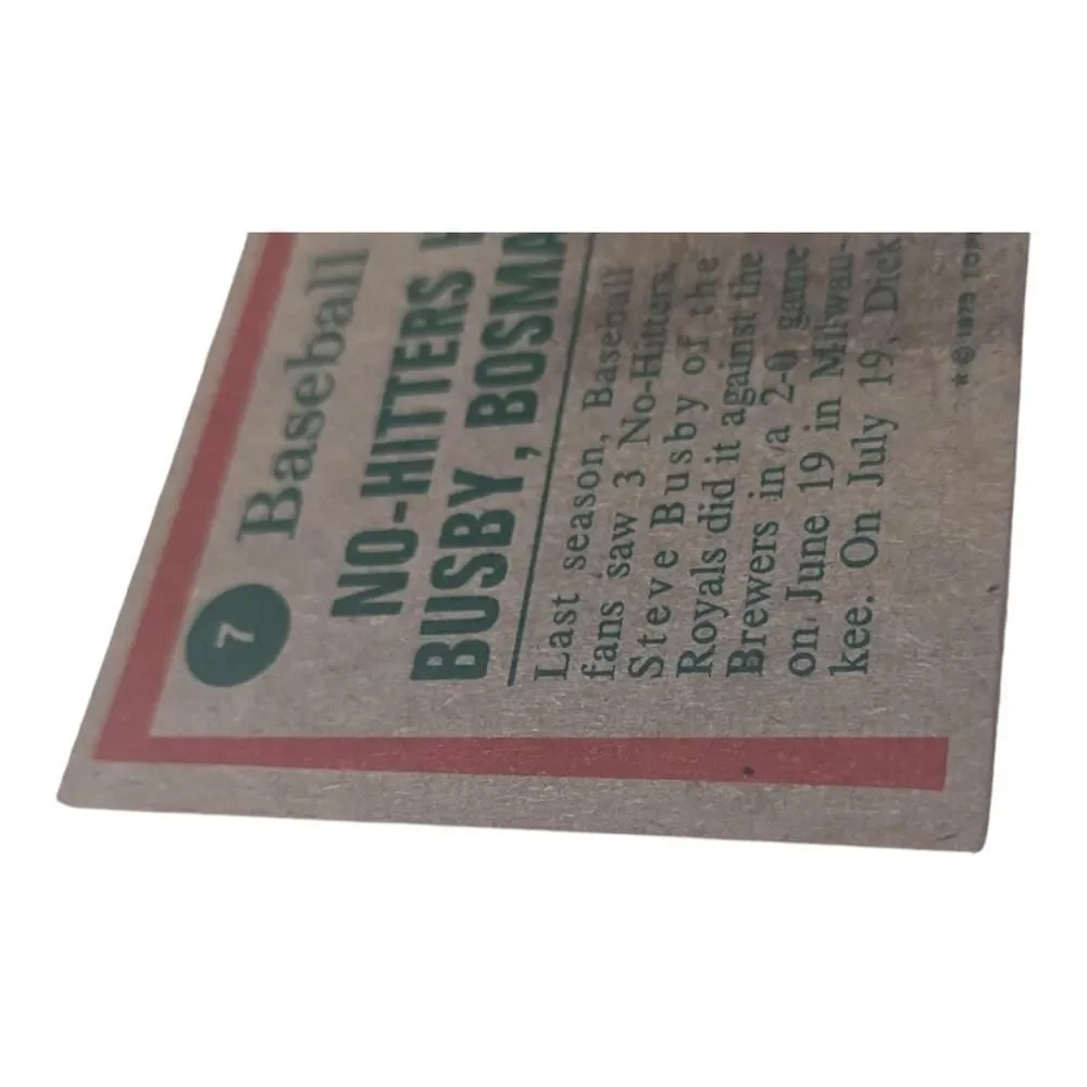 1975 Topps 74 Highlights #7 Nolan‎ Ryan Dick Bosman Steve Busby Baseball Card